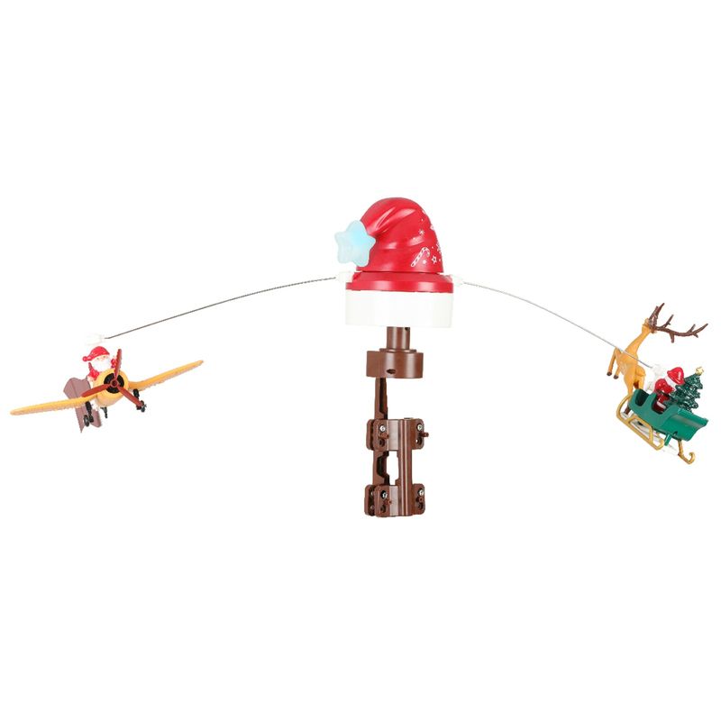 Casa si Gradina - Decoratiuni - Decoratiuni de sezon - Varf de brad rotativ cu Mos Craciun, 35x70x29 cm - Infinity.ro