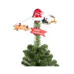 Casa si Gradina - Decoratiuni - Decoratiuni de sezon - Varf de brad rotativ cu Mos Craciun, 35x70x29 cm - Infinity.ro