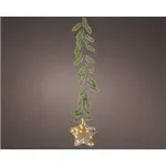 Casa si Gradina - Decoratiuni - Decoratiuni de sezon - Glob decorativ model stea cu 15 microled, diametru 20 cm, lumina alb cald, sticla, verde - Infinity.ro