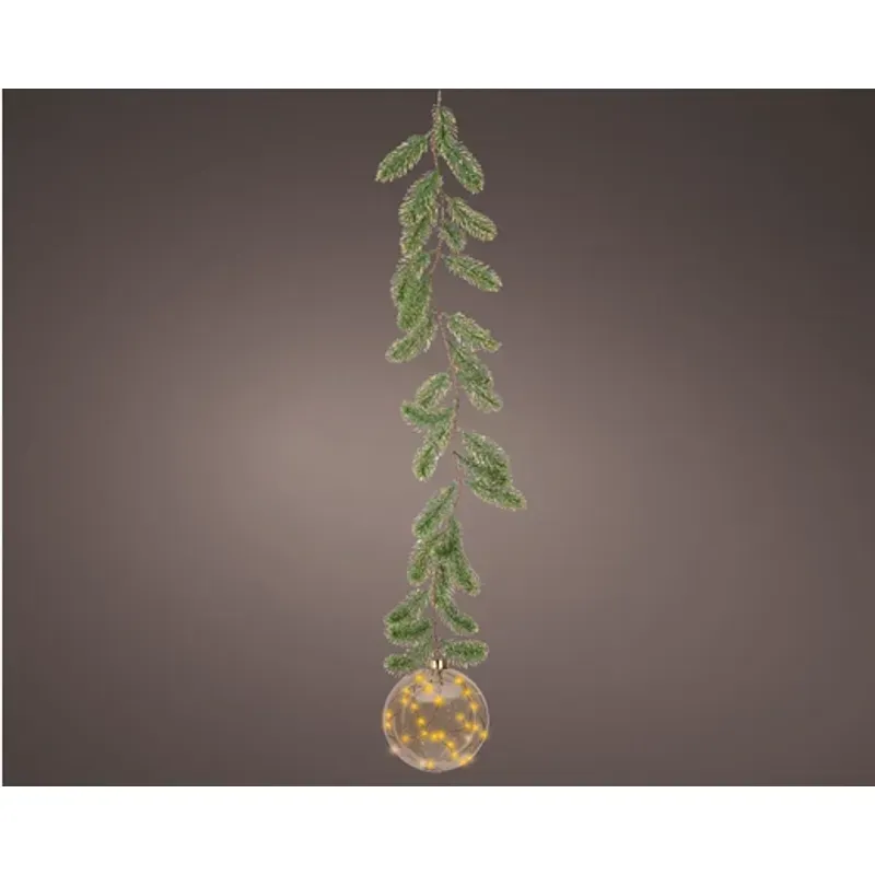 Casa si Gradina - Decoratiuni - Decoratiuni de sezon - Glob decorativ cu 15 microled, diametru 10 cm, lumina alb cald, sticla, verde - Infinity.ro