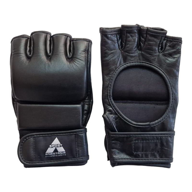 Sport si Outdoor - Echipament Sportiv - Accesorii echipament sportiv - Manusi sport - Manusi MMA Anastasia Sport piele naturala neagra, antrenament, marime XL - Infinity.ro
