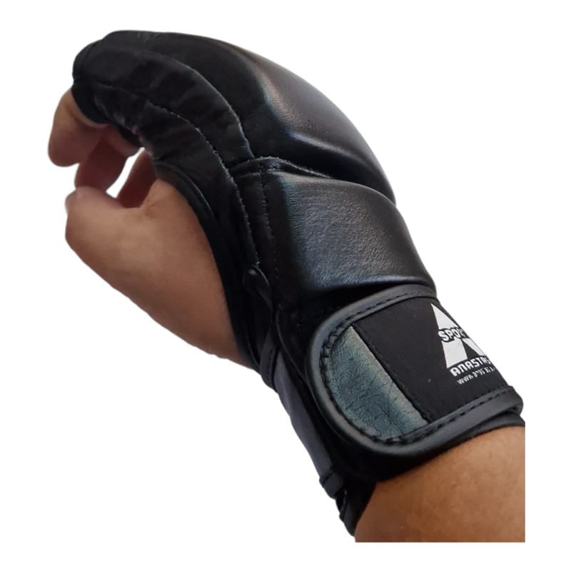 Sport si Outdoor - Echipament Sportiv - Accesorii echipament sportiv - Manusi sport - Manusi MMA Anastasia Sport piele naturala neagra, antrenament, marime XL - Infinity.ro