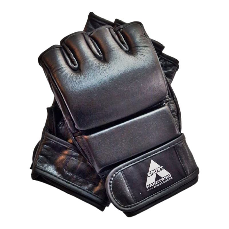 Sport si Outdoor - Echipament Sportiv - Accesorii echipament sportiv - Manusi sport - Manusi MMA Anastasia Sport piele naturala neagra, antrenament, marime XL - Infinity.ro