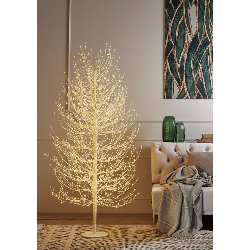 Casa si Gradina - Decoratiuni - Decoratiuni de sezon - Copac decorativ Faggio, 2000 LED, 180 cm, IP44, alb - Infinity.ro