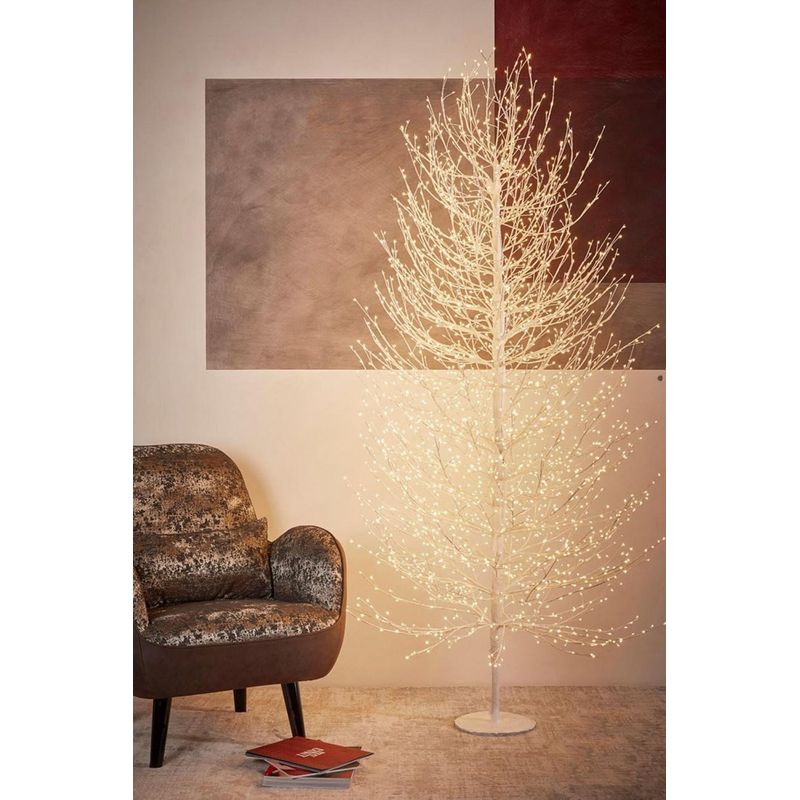 Casa si Gradina - Decoratiuni - Decoratiuni de sezon - Copac decorativ Faggio, 2000 LED, 180 cm, IP44, alb - Infinity.ro