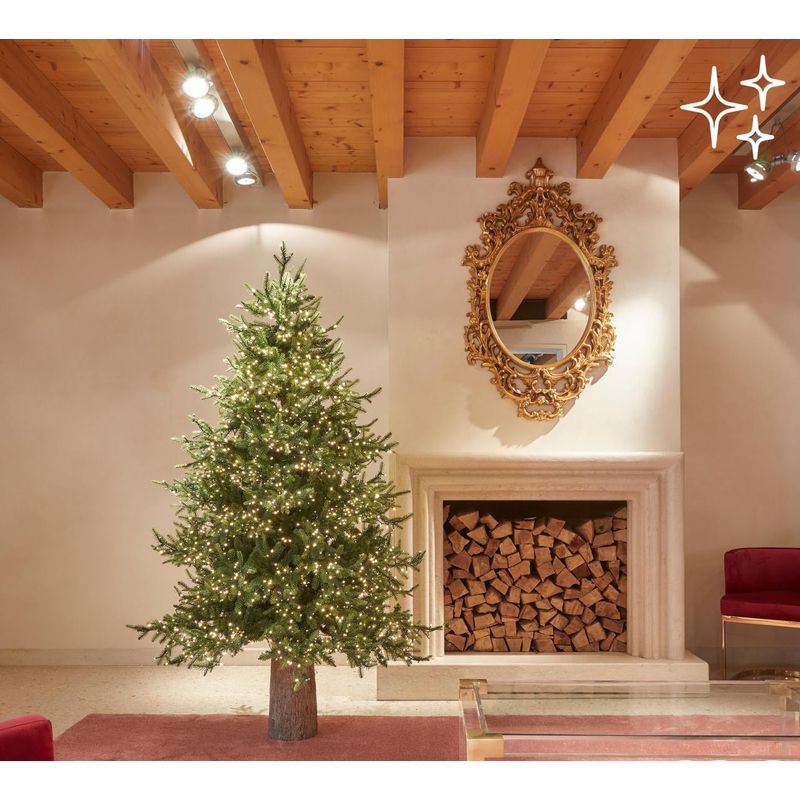 Casa si Gradina - Decoratiuni - Decoratiuni de sezon - Brad artificial Pino Luxury cu lumini si telecomanda, 180 cm, 3000 LED uri, PE, verde - Infinity.ro