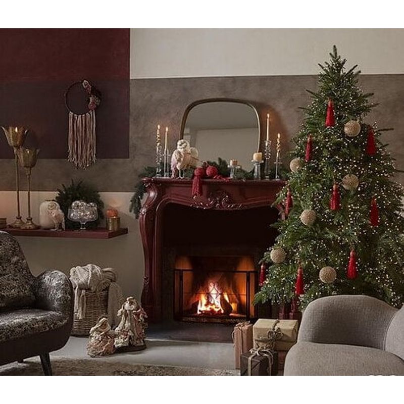 Casa si Gradina - Decoratiuni - Decoratiuni de sezon - Brad artificial Pino Luxury cu lumini si telecomanda, 180 cm, 3000 LED uri, PE, verde - Infinity.ro