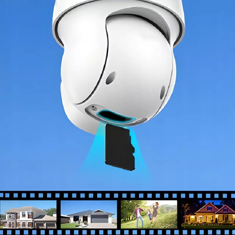 Casa si Gradina - Electrice - Smart Home - Camere de supraveghere - Camera supraveghere IP de exterior, rotativa, WiFi ZOOM 2MP 2MPx, Gonga® Alb - Infinity.ro