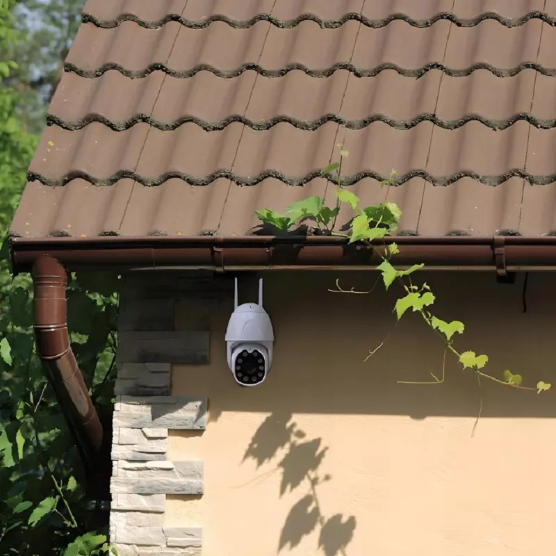 Casa si Gradina - Electrice - Smart Home - Camere de supraveghere - Camera supraveghere IP de exterior, rotativa, WiFi ZOOM 2MP 2MPx, Gonga® Alb - Infinity.ro
