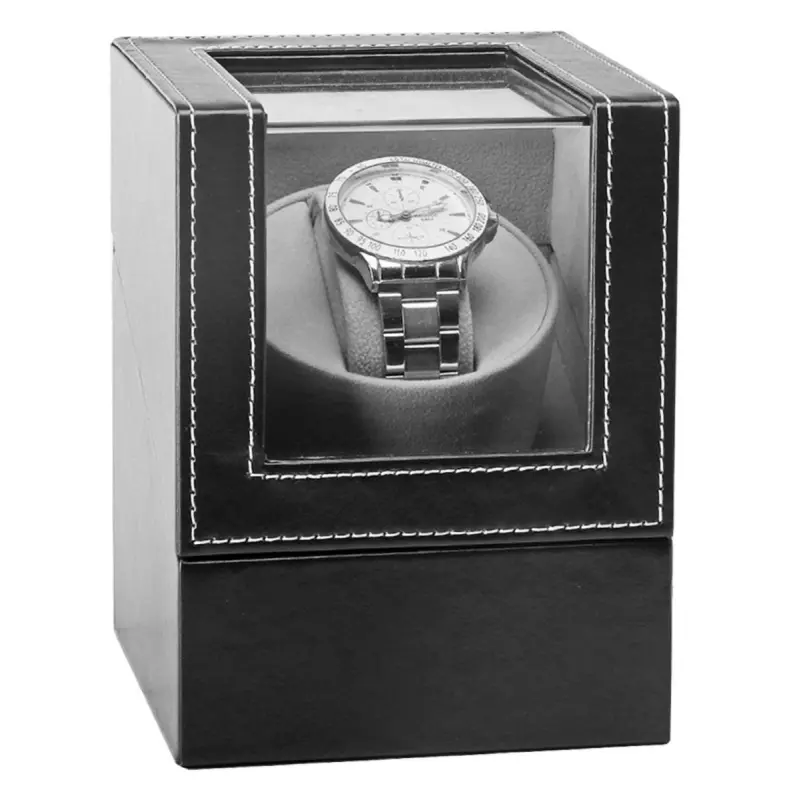 Fashion, accesorii si bijuterii - Barbati - Bijuterii barbati - Ceasuri barbati - Cutie rotativa pentru ceasuri, 1 compartiment, Gonga® Negru - Infinity.ro