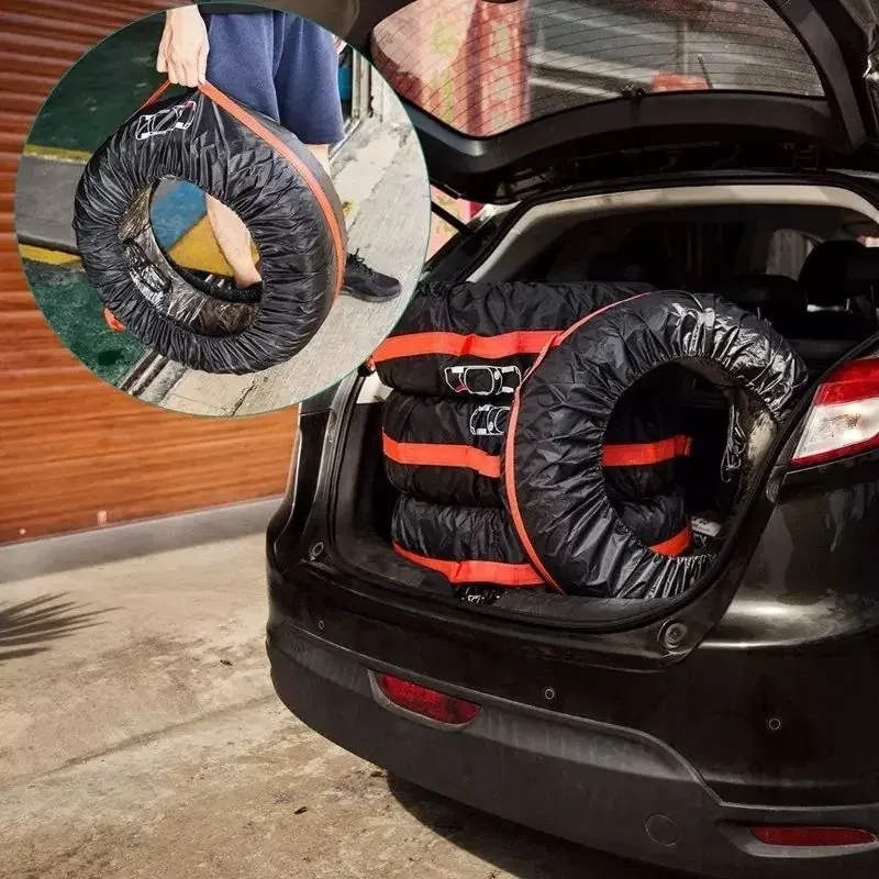 Auto si Moto - Anvelope si jante - Accesorii roti - Huse si suporti roti - Set 4 huse pentru roti cu dimensiuni intre 17" - 22", Gonga® Negru - Infinity.ro