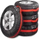 Auto si Moto - Anvelope si jante - Accesorii roti - Huse si suporti roti - Set 4 huse pentru roti cu dimensiuni intre 17" - 22", Gonga® Negru - Infinity.ro