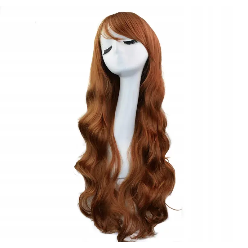 Casa si Gradina - Decoratiuni - Decoratiuni petrecere - Masti si costume carnaval - Peruca Par Lung Ondulat, Castaniu, 70cm, Gonga® Maro - Infinity.ro