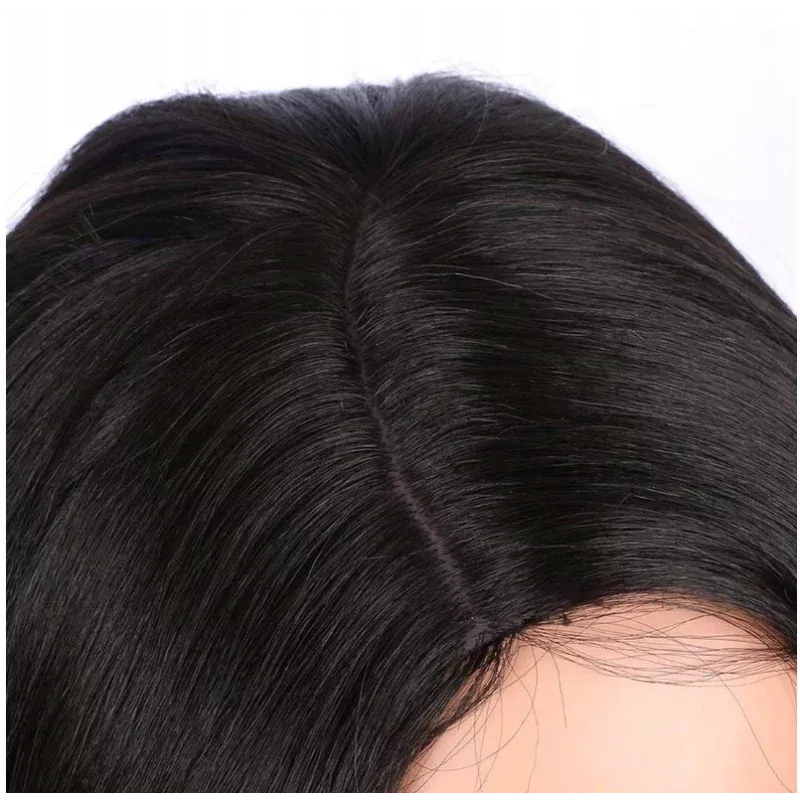 Casa si Gradina - Decoratiuni - Decoratiuni petrecere - Masti si costume carnaval - Peruca Par Lung, Brunet, 70cm, Gonga® Negru - Infinity.ro