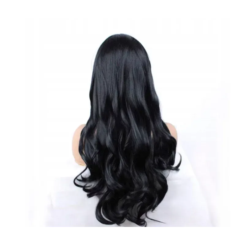 Casa si Gradina - Decoratiuni - Decoratiuni petrecere - Masti si costume carnaval - Peruca Par Lung, Brunet, 70cm, Gonga® Negru - Infinity.ro