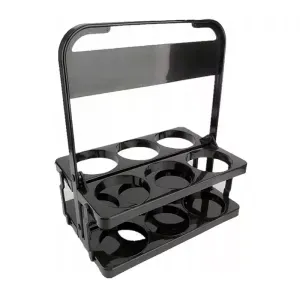 Suport din plastic pentru transportul sticlelor, Gonga® Negru