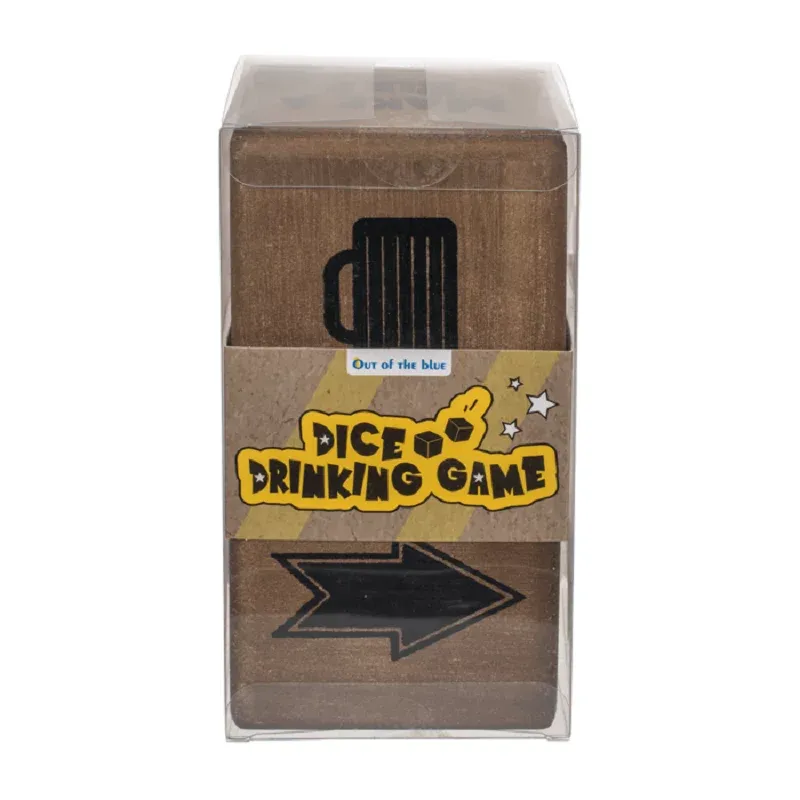 Casa si Gradina - Decoratiuni - Decoratiuni petrecere - Accesorii pentru petrecere - Set 2 zaruri XXL din lemn pentru petreceri adulti, 18 cm, Gonga® Maro - Infinity.ro