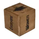 Casa si Gradina - Decoratiuni - Decoratiuni petrecere - Accesorii pentru petrecere - Set 2 zaruri XXL din lemn pentru petreceri adulti, 18 cm, Gonga® Maro - Infinity.ro