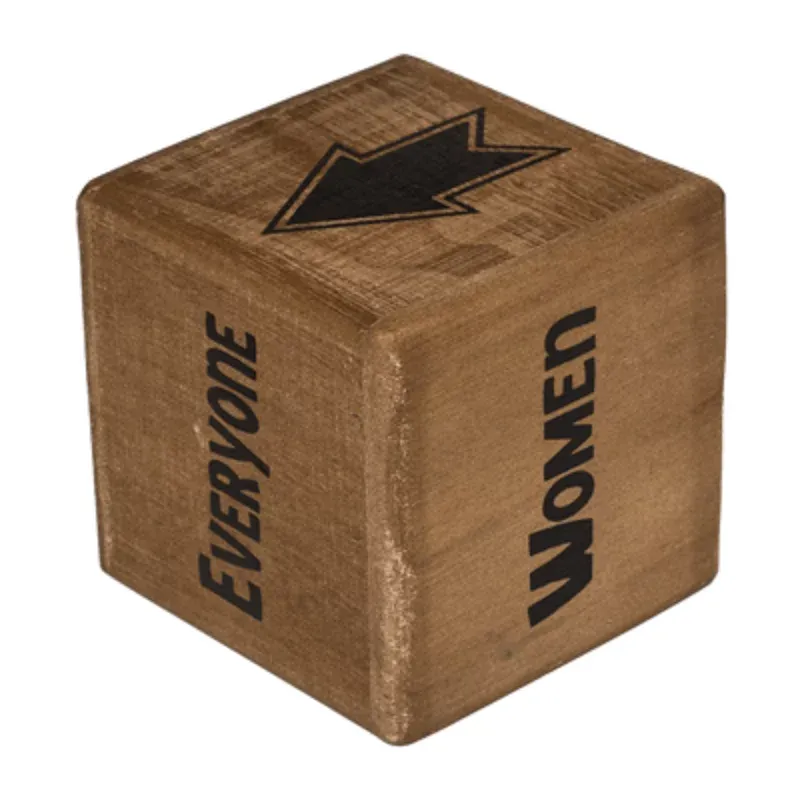 Casa si Gradina - Decoratiuni - Decoratiuni petrecere - Accesorii pentru petrecere - Set 2 zaruri XXL din lemn pentru petreceri adulti, 18 cm, Gonga® Maro - Infinity.ro