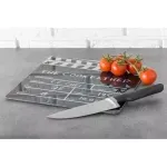 Casa si Gradina - Bucatarie si vesela - Ustensile bucatarie - Tocatoare de bucatarie - Tocator legume, din sticla, model clapeta pentru film, Gonga® Negru - Infinity.ro