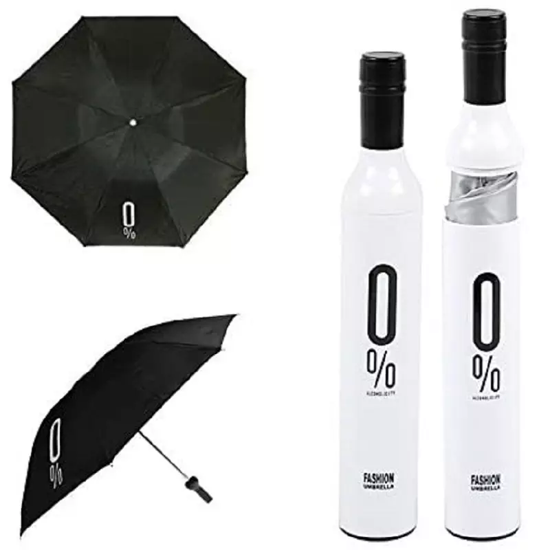 Fashion, accesorii si bijuterii - Femei - Accesorii femei - Alte accesorii femei - Umbrela in forma de sticla, Gonga® Argintiu - Infinity.ro