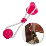 Petshop - Accesorii petshop - Jucarii animale - Jucarii interactive animale - Jucarie interactiva cu ventuza pentru catei, Gonga® Rosu - Infinity.ro