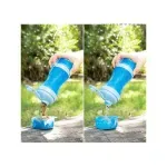 Petshop - Accesorii petshop - Castroane si adapatori - Sticla portabila pentru hrana si apa, 300 ml, Gonga® Albastru - Infinity.ro