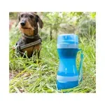 Petshop - Accesorii petshop - Castroane si adapatori - Sticla portabila pentru hrana si apa, 300 ml, Gonga® Albastru - Infinity.ro