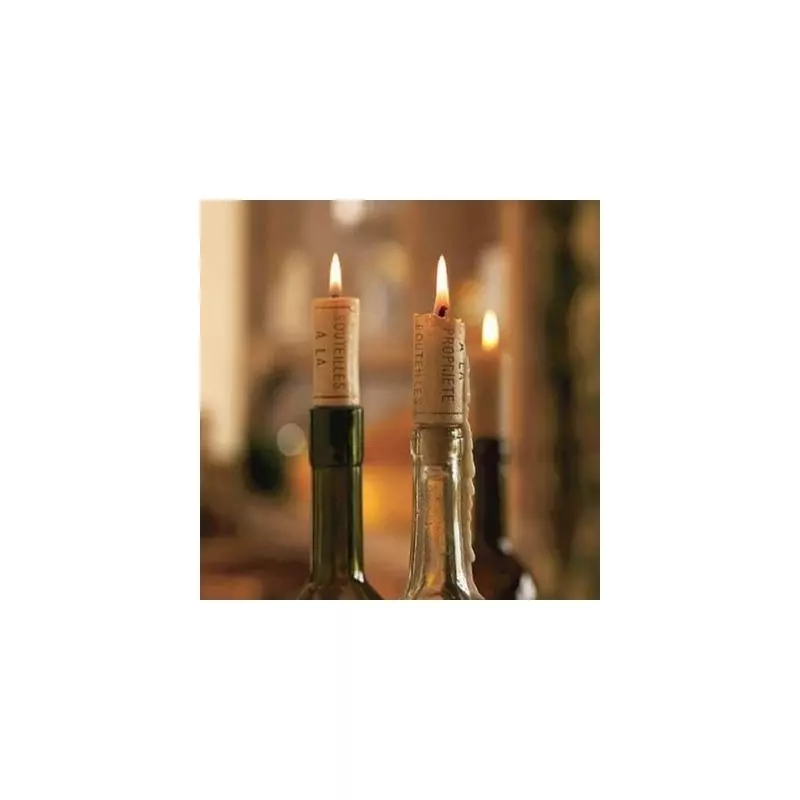 Casa si Gradina - Decoratiuni - Aromaterapie si lumanari - Lumanari si candele - Set 4x Lumanari sub forma de dopuri de vin, Gonga® Bej - Infinity.ro
