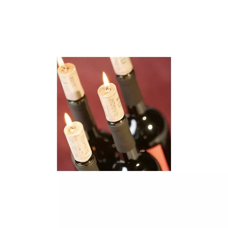 Casa si Gradina - Decoratiuni - Aromaterapie si lumanari - Lumanari si candele - Set 4x Lumanari sub forma de dopuri de vin, Gonga® Bej - Infinity.ro