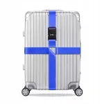 Sport si Outdoor - Articole de voiaj - Accesorii articole de voiaj - Centura de siguranta pentru bagaje, 190cm x 5cm, Gonga® Albastru - Infinity.ro