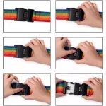 Sport si Outdoor - Articole de voiaj - Accesorii articole de voiaj - Centura de siguranta pentru bagaje, 190cm x 5cm, Gonga® Albastru - Infinity.ro