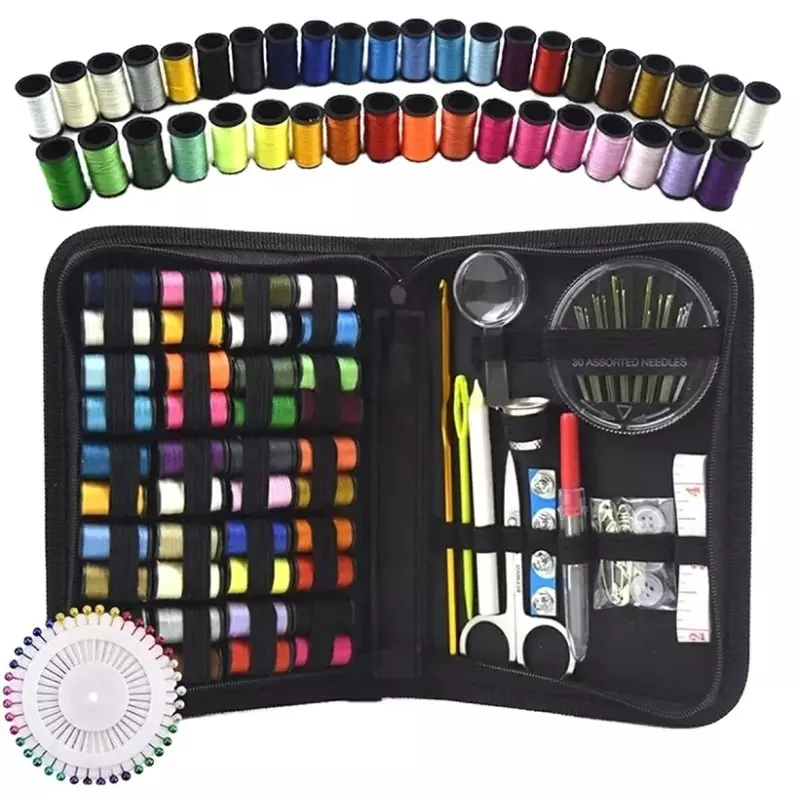 Casa si Gradina - Decoratiuni - DIY - Articole mercerie - Set 129 de accesorii pentru cusut, Gonga® Multicolor - Infinity.ro