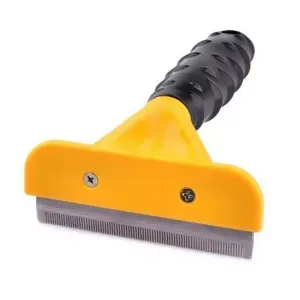 Perie pentru caini si pisici, 10 cm, Gonga® Galben/Negru