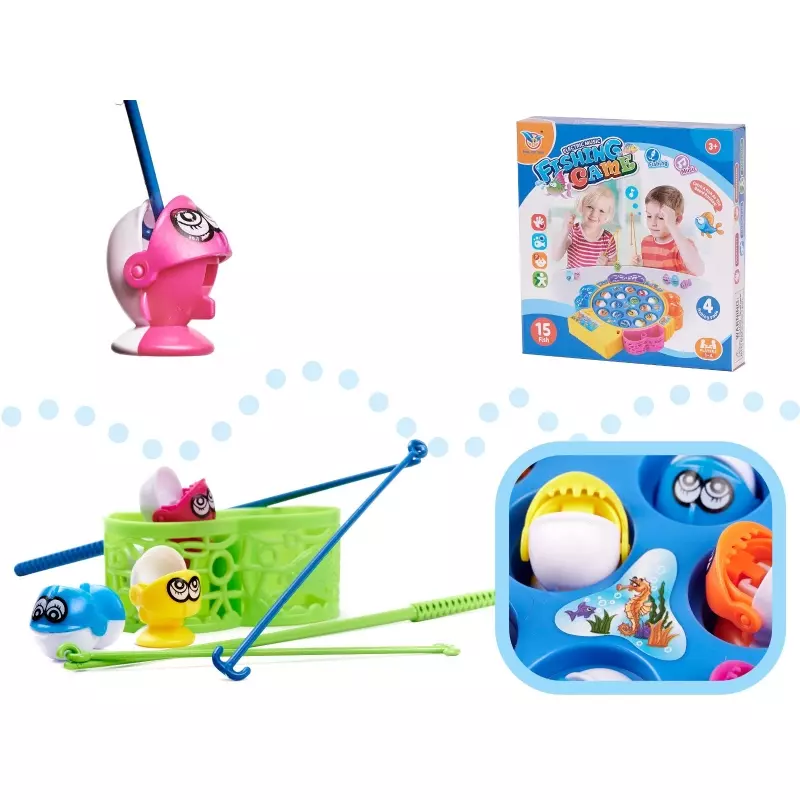 Jucarii, Copii si Bebe - Jucarii si jocuri - Jucarii & jocuri educative - Jocuri si jucarii educative - Joc interactiv Prinde Pestele, 15 pesti, multicolor Multicolor - Infinity.ro