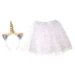 Jucarii, Copii si Bebe - Jucarii si jocuri - Jucarii de rol - Masti si costume copii - Set Costum Unicorn pentru fetite, Gonga® Alb - Infinity.ro