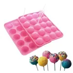 Casa si Gradina - Bucatarie si vesela - Ustensile bucatarie - Forme prajituri - Forma din silicon pentru coacerea prajiturilor de tip cake pops, Gonga® Roz - Infinity.ro