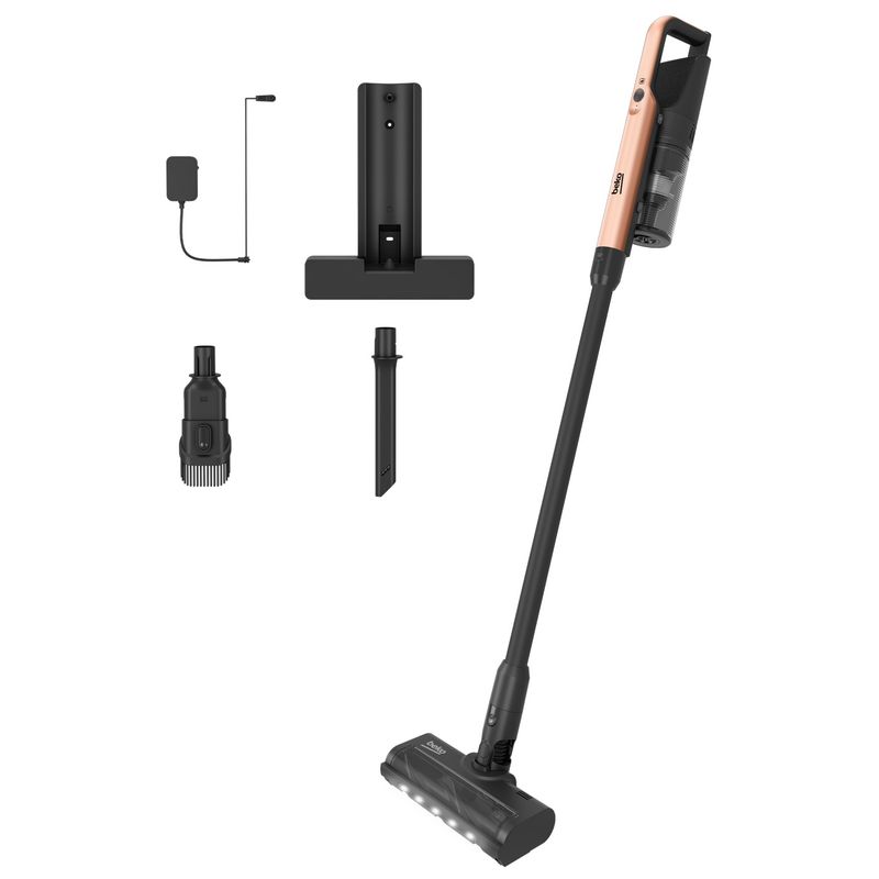 Electronice si Electrocasnice - Ingrijirea locuintei - Aspiratoare - Aspirator vertical 2in1 BEKO VRT65421VC, 250W, 0.4l, autonomie max 40 min, lumina LED, filtru HEPA 10, TrayClean - Infinity.ro