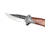 Sport si Outdoor - Camping - Cutite, bricege si accesorii - Cutite si bricege - Set doua cutite de vanatoare, design gravat, maner lemn, 28 cm, maro - Infinity.ro