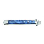 Sport si Outdoor - Camping - Cutite, bricege si accesorii - Cutite si bricege - Set doua bricege automat stiletto, Italian Blade, otel inoxidabil, husa inclusa, argintiu 33 cm, albastru 23 cm - Infinity.ro