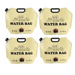 Sport si Outdoor - Camping - Accesorii camping si drumetii - Set 4 saci de apa pliabili 8L, pentru camping si calatorii, bej - Infinity.ro