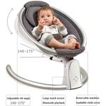 Casa si Gradina - Mobilier - Mobilier copii - Balansoare, leagane si hamace - Leagan Electric multifunctional, Bebelusi 0-12 luni, Acoperis rabatabil, Plasa tantari, Bluetooth, Gri, WePro Store - Infinity.ro