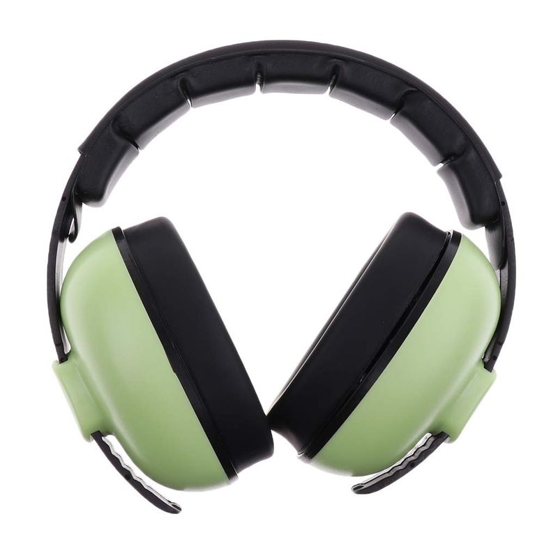 Jucarii, Copii si Bebe - Carucioare si articole de transport - Accesorii transport copii - Casti antifonice bebelusi, Copii 3-48 luni, Model ajustabil, Protectie auditiva, 25dB, Verzi, WePro Store - Infinity.ro