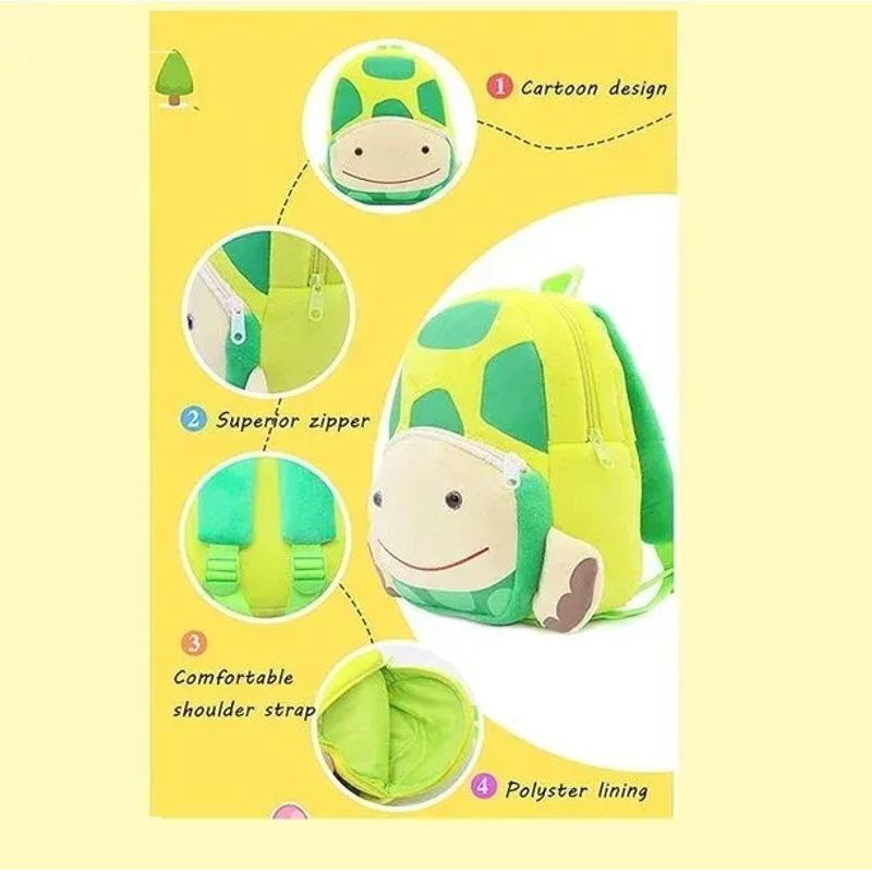 Fashion, accesorii si bijuterii - Copii - Accesorii copii - Genti si rucsacuri copii - Ghiozdan Gradinita pentru Copii prescolari WePro Store, Model Broasca Testoasa, plus, 26x24x10 - Infinity.ro