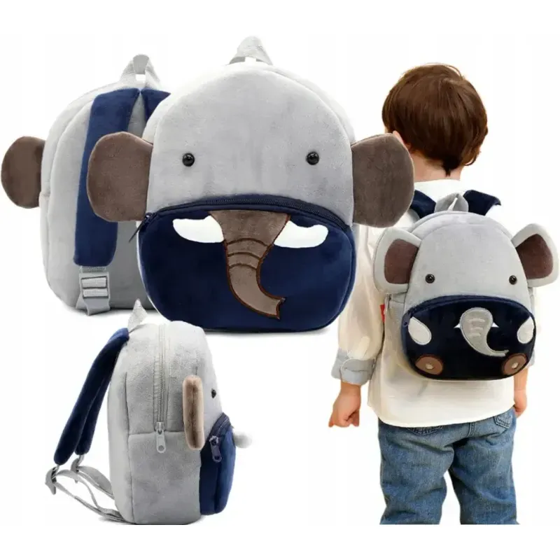 Fashion, accesorii si bijuterii - Copii - Accesorii copii - Genti si rucsacuri copii - Ghiozdan Gradinita pentru Copii prescolari WePro Store, Model Elefant, plus, 26x24x10 - Infinity.ro