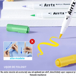 Carti si Birotica - Birotica - Instrumente de scris - Markere si carioci - Set 30 Markere cu vopsea Acrilica pe Baza de Apa, Varf de 3.8 mm, Sticla, Ceramica, Lemn, Plastic, Hartie, Uscare rapida - Infinity.ro