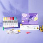 Carti si Birotica - Birotica - Instrumente de scris - Markere si carioci - Set 30 Markere cu vopsea Acrilica pe Baza de Apa, Varf de 3.8 mm, Sticla, Ceramica, Lemn, Plastic, Hartie, Uscare rapida - Infinity.ro