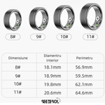 Laptop, Telefoane si Tablete - Wearables si gadgeturi - Gadgeturi - Accesorii SMART - Inel Inteligent Seezesol Solution™,Bluetooth, Aplicatie QRing, Cutie Incarcare Wireless, 5 ATM, IP68, Marime 11, D 20.6 mm - Infinity.ro