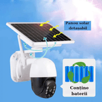 Casa si Gradina - Electrice - Smart Home - Camere de supraveghere - Camera de Securitate cu Panou Solar, 4G, Full HD, 5 MP, Rotire 360°, IP66, Viziune Nocturna si Detectare Miscare - Infinity.ro