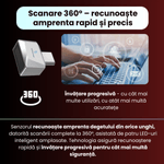 PC, gaming si accesorii - Periferice PC - Memorii USB - Cititor de amprente USB-C model U10, securitate avansata, portabil, compatibil Android si IOS, plug & play, gri - Infinity.ro